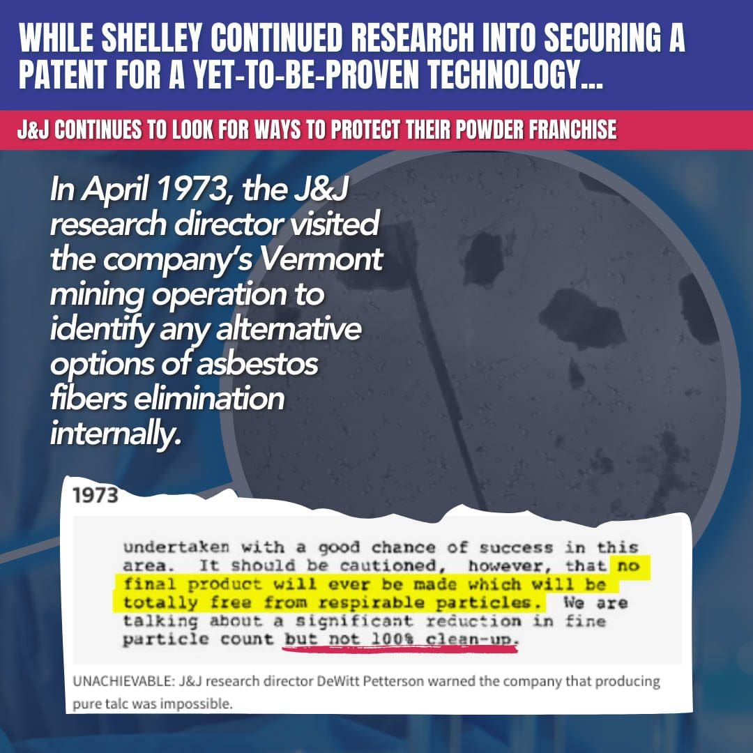 J&J CONTINUES TO LOOK FOR WAYS TO PROTECT THEIR POWDER FRANCHISE