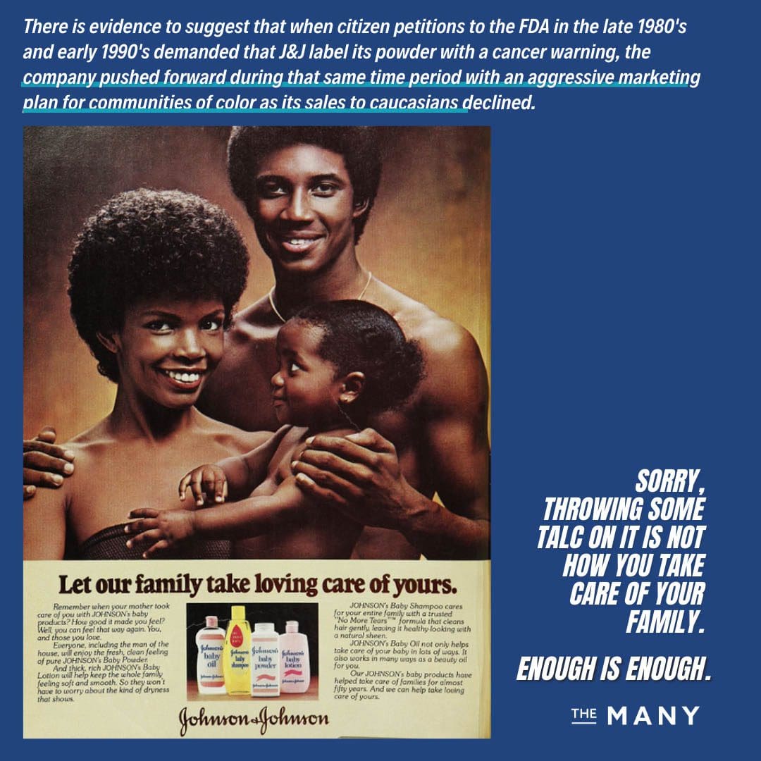 J&J label its powder with a cancer warning