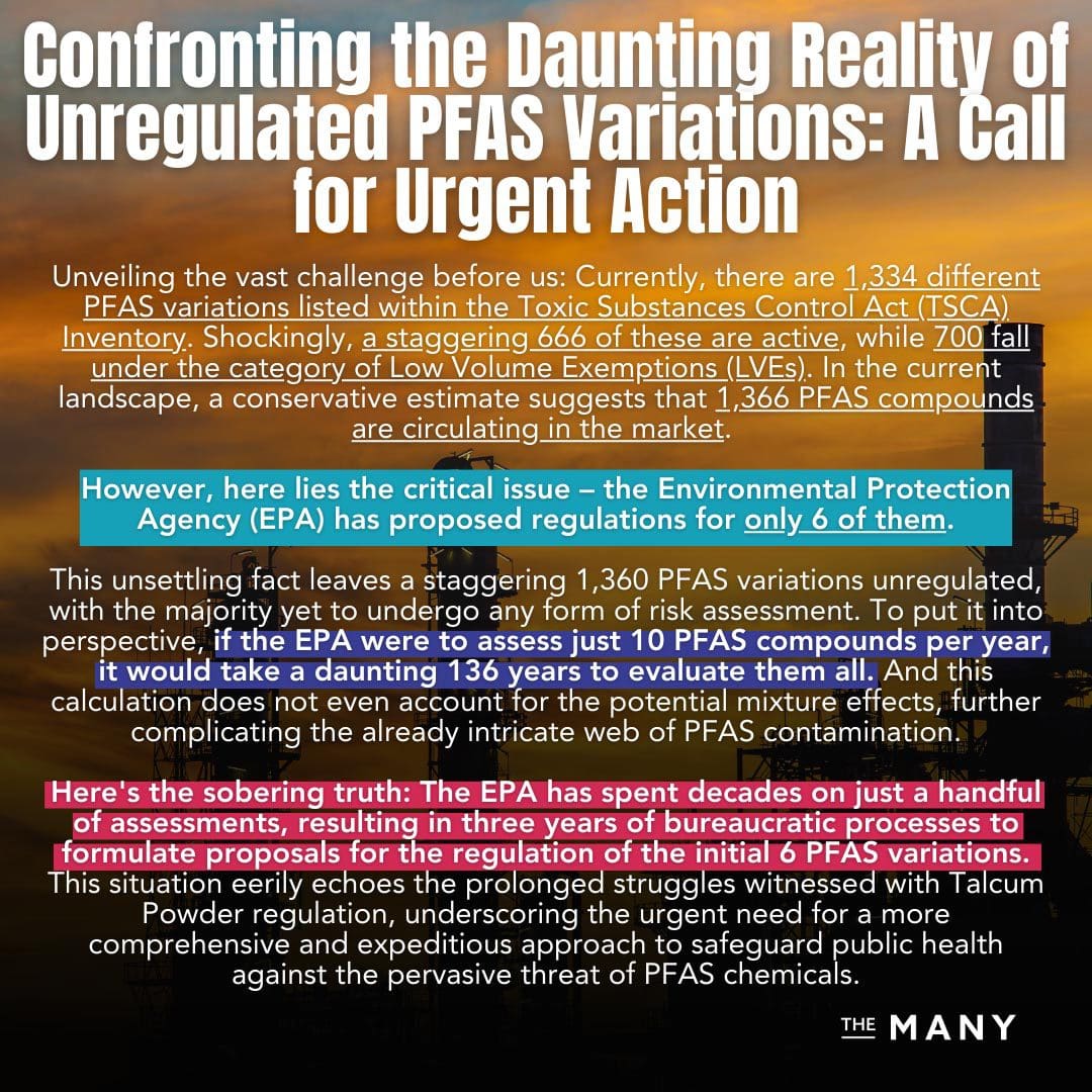 The Daunting Reality of Regulation with PFAS Variations