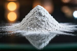 pile of talcum powder on a glass table